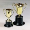 Fun Express Small Plastic Gold Trophies - Party and Event