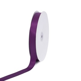 Creative Ideas Solid Satin Ribbon, 7/8" by 100 Yard, Plum, Solid