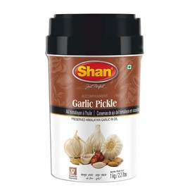 Shan Garlic Pickle Chunky Paste - 1 kg Jar - Traditional Asian Achaar