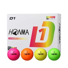 Honma Golf BT2401 2024 HONMA D1 Balls, Multicolor, 1 Dozen (Pack of 12)