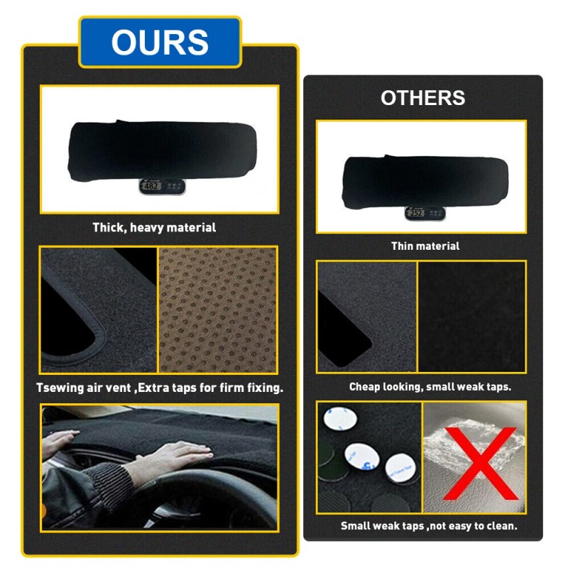 Car Dashboard Dash Mat For 2007-2014 Chevy Tahoe/Suburba Non-Slip Sun
