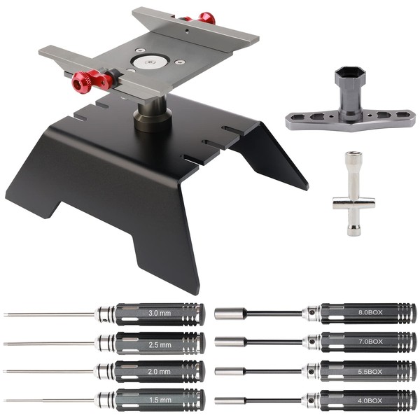Rchobbytop RC Car Tool Kit Black RC Work Stand &
