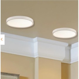 Trans Globe LED-30032 WH Wilson 8 in. 20-Watt Integrated LED White Flush Mount
