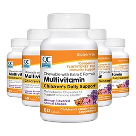 Quality Choice Children's Animal Shaped Multivitamin with Extra Vitamin C Immune Support Chewables (5 Pack)