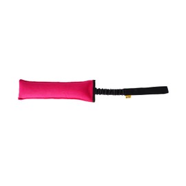 Dingo Bite Tug Agility Bungee Dog Toy Pink with Black Handle 15595