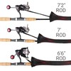 RUNCL Spinning Rod Cases (Red&Black, 2pcs)