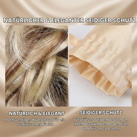 Large Bun Hairpiece Hair Scrunchie with Hair Updo Hairstyles, Curly Messy Bun Hairpiece with Elastic Band, Synthetic Messy Bun Hair, Tousled Updo Hairpieces for Women (Medium Brown Mix Strawberry Blonde)