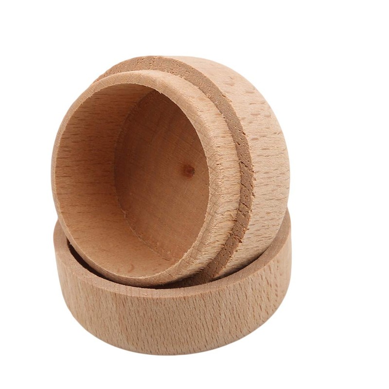 LZIYAN Mini Round Wooden Storage Boxes Ring Box DIY Craft