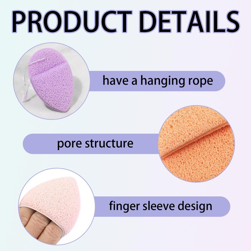 7 Pcs Face Sponges Cleansing, Compressed Facial Sponges Professional