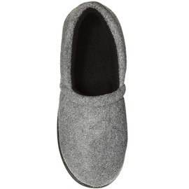 Skysole Kids Boys Fleece A-Line Slippers with Rugged Outsoles Grey/Black Size 5