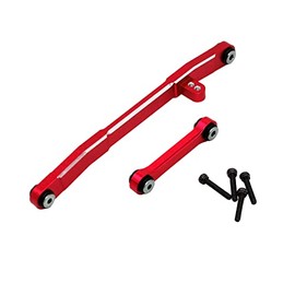 GTHELE Aluminum Steering Rod Tie Links for AXIAL SCX24 Deadbolt C10 Jeep JLU Gladiator Bronco Upgrades 1/24 RC Crawler Car(Red)