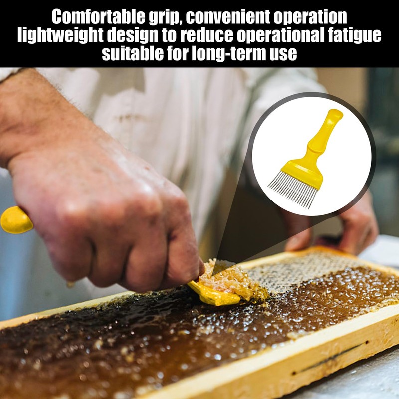 2 Pieces Honey Cutting Fork, Straight Needle, Curved Needle, Honey