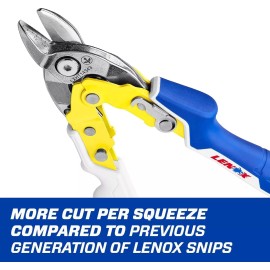 LENOX TOOLS Pliers Long Straight Avitation Snips With Durable Grip LXHT14344 NEW