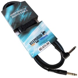 keepdrum GC-073 Stereo Audio Cable Jack 6.3 mm Angled Connector 3 m