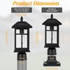 Brilvibera Solar Post Lights 2 Packs, Waterproof Post Lantern with