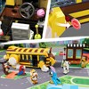 HOGOKIDS Cat School Bus Building Set with Light - 1319PCS