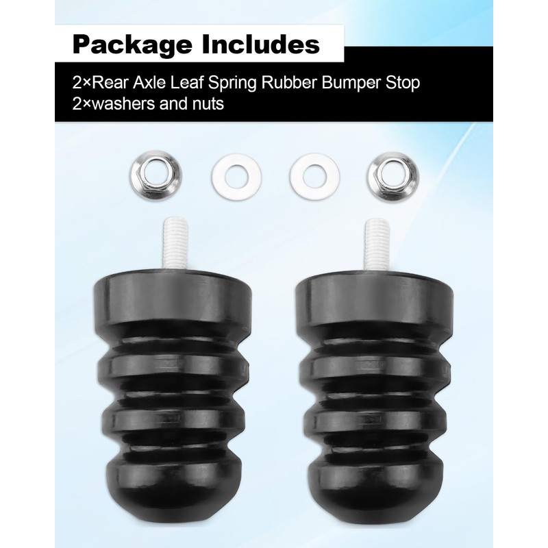 JUWEVAZU 2Pcs Rear Leaf Spring Bumpers Fit for Ford Excursion