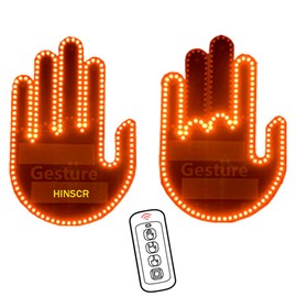 HINSCR Led Gesture Light Remote Control Multi-Function car Warning Light Anti-Rear-end car Gesture Light Led car Palm Light Warning Sign Light Unique Gifts for Men