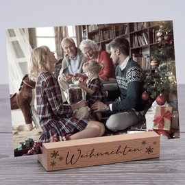 Interluxe Card Holder – Christmas – Winter Time Winter Decoration Greeting Card Holder Photo Holder Card Stand Table Card Holder Made of Wood