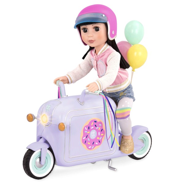 Glitter Girls by Battat – Donut Delivery Scooter – Toy Car, Bike, and Vehicle Accessories for 14-inch Dolls – Ages 3 and Up (GG57020C1Z) , Pink
