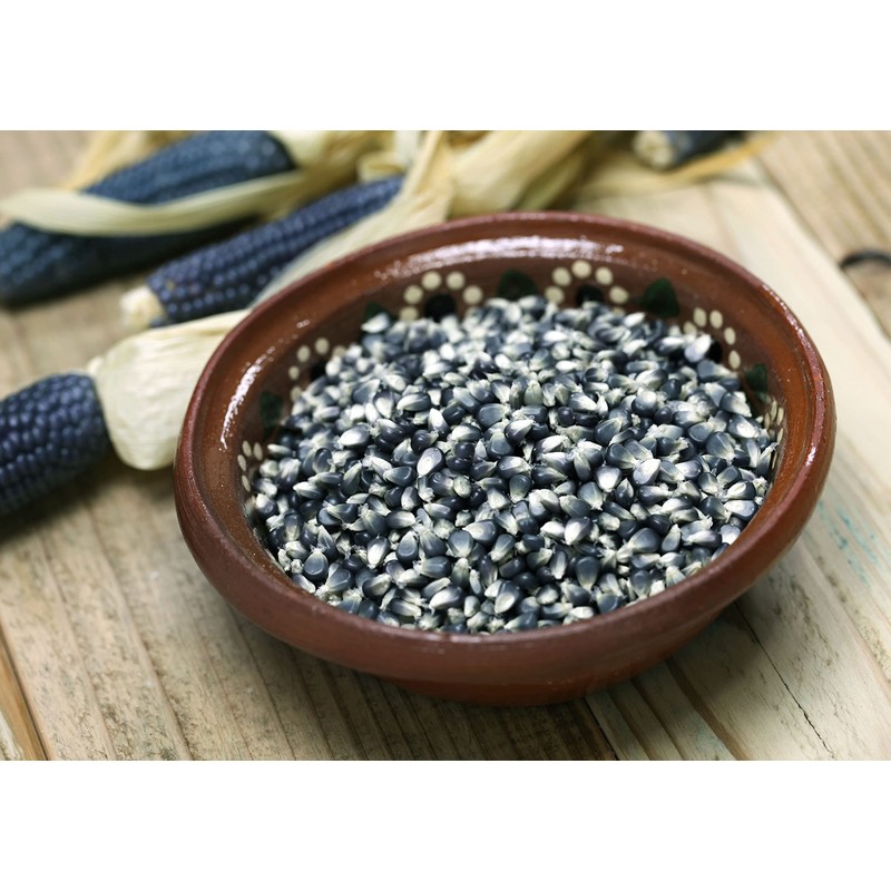 Organic Blue Corn Kernels, 1 Pound - Non-GMO, Whole Dried