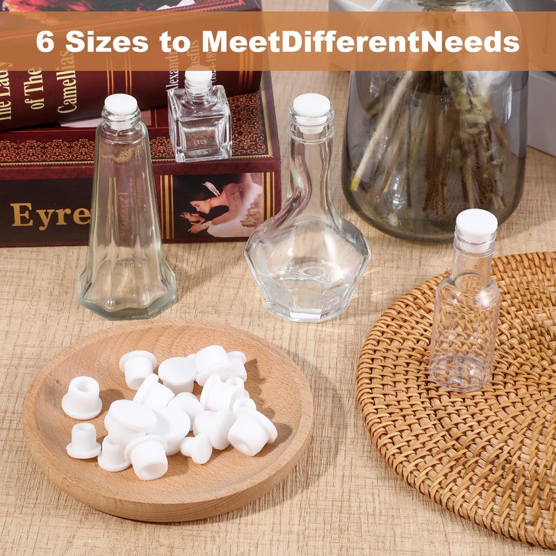 BOHUIZ 30 Pcs Salt and Pepper Stoppers Plugs, Silicone Salt