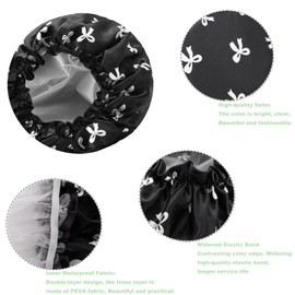 Yuknees Shower Cap,Waterproof Shower Cap with Elastic Lining,Reusable Bath Cap,for Girls and Women-1Pcs