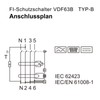 FI Circuit Breaker Type B 63A 30mA 4-Pin Residual Current