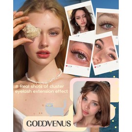 Goddvenus Natural Lash Clusters Wispy Manga Eyelash Clusters Fairy Lash Extension C Curl Cluster Eyelashes Extensions 180pcs