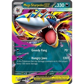 Pokemon - Mega Sharpedo ex - 061/094 - ME02: Llamas Fantasmales (PFL) - Doble Raro - Tarjeta individual