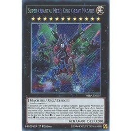 YuGiOh : WIRA-EN037 1st Ed Super Quantal Mech King Great Magnus Secret Rare Card - ( Wing Raiders ) by Deckboosters