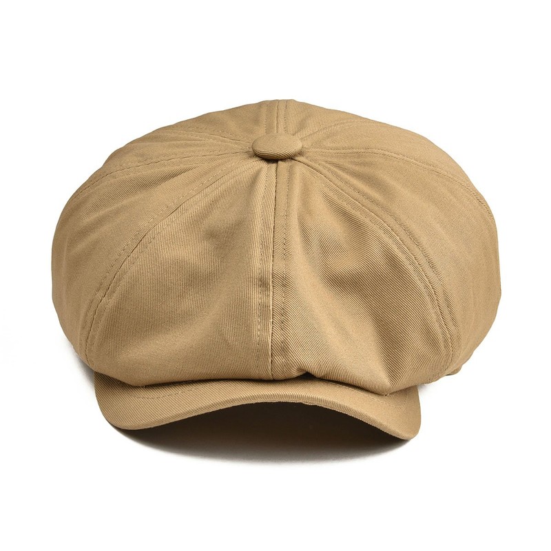 BOTVELA Men's 8 Piece Newsboy Flat Cap 100% Cotton Gatsby