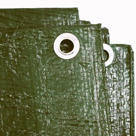 KOVA® Tarpaulin 2 x 3 m Green Waterproof + 1x Image Magnet Fabric Tarpaulin with Eyelets Garden Tarpaulin Camouflage Tarpaulin for Outdoor and Garden Wood Garden Furniture Camping & Survival Equipment