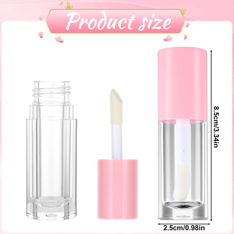4Pcs Lip Gloss Tubes, 6ml Empty Lip Gloss Tubes with