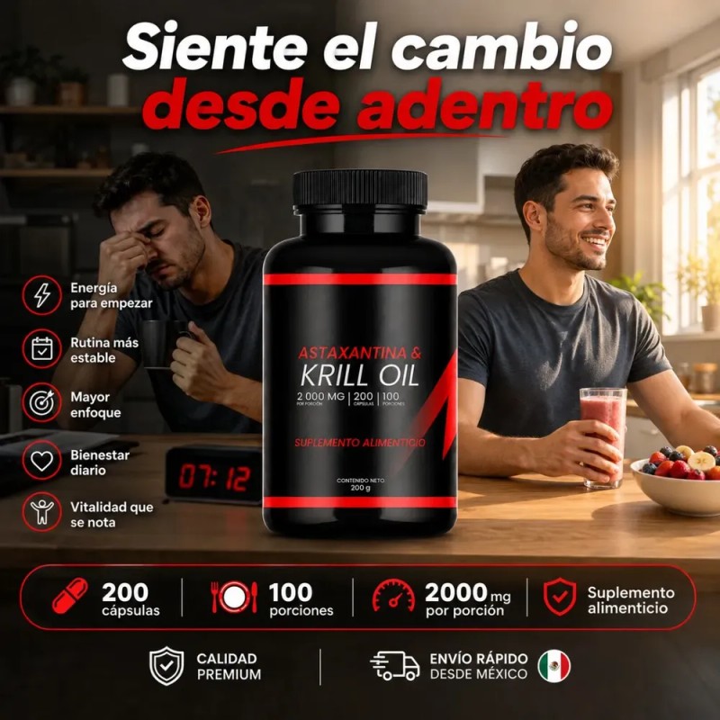 Astaxantina 12 Mg 120 Softgels Microalgas Apoyo Antioxidante