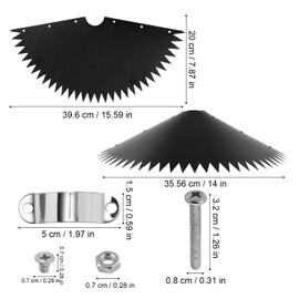 2pcs Squirrel Baffle for Bird Feeder Pole, Outdoor Pole Mount Birds House Accessories Guard Proof Wrap Around Anti Squirrel Baffle for Outdoor Shepherd’s Hook