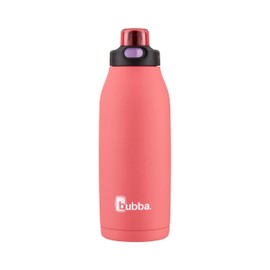 Bubba - Botella de agua radiante de acero inoxidable con tapa de popote, 40 onzas, pajita eléctrica, baya de goma