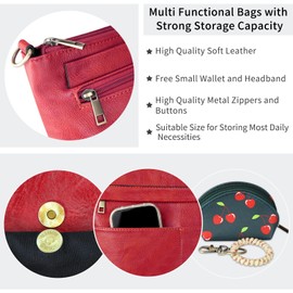 KITATU Crossbody Purse Handbag for Women Large Capacity Vegan Leather Shoulder Zipper Bag