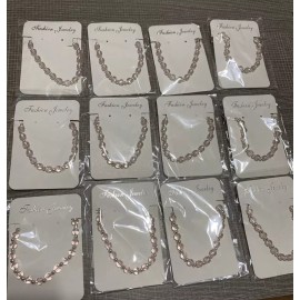 Fashion Jewelry 12 Pcs Pink Bracelets, Parting Gifts, Parties, Bride Maids, Faux Rose Quartz