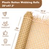 Vehipa Plastic Cane Webbing Roll 20"x47.2", Handwoven PP Synthetic Rattan