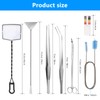 Extra Long Aquarium Aquascaping Tools Kit 8 in 1, Liveek