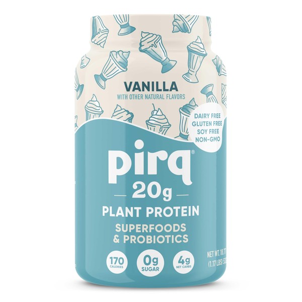 Pirq Dairy Free Protein Powder with 20g Protein, 2B CFU