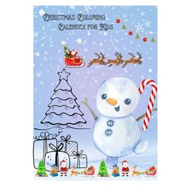 Christmas Coloring Calender for Kids: Color Your Way to Christmas