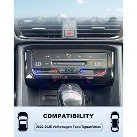 BIXUAN 2022-2023 2024 2025 VW Taos/Atlas Screen Protector - (2PCS) For Taos/Atlas AC Touchscreen Cover, 2025 Taos/Atlas Accessories Navigation HD Transparent Nano Film Anti-Fingerprints