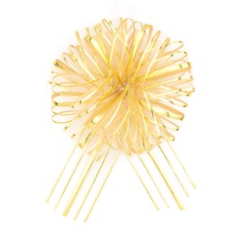 20 PCS Pull Gold Bow Large 6" Wedding Decorations Christmas Xmas Gift Wrapping Ribbons(Gold)