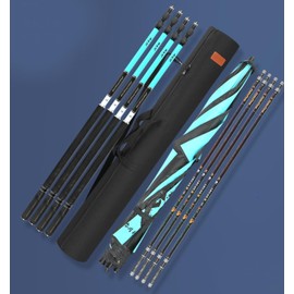 QIUPFGUT Rod Case Fishing Case Fishing Case Fishing Rod Bag with Shoulder Strap, Large Capacity Fishing Bag, Canvas, Long Fishing Bag, Black, black, Unisex