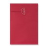 C4 Envelope 324x229mm + 25mm Pleat Red String Closure Kraft