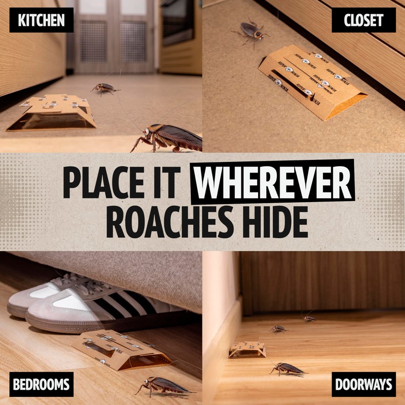 Super Ninja Roach Traps Indoor – 6 Pack, Roach Killer