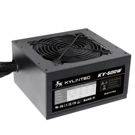 600w Power Supply ATX PSU Non-Modular with 6+2 Pin Connectors,120mm Auto-Thermally Fan PPC Protection