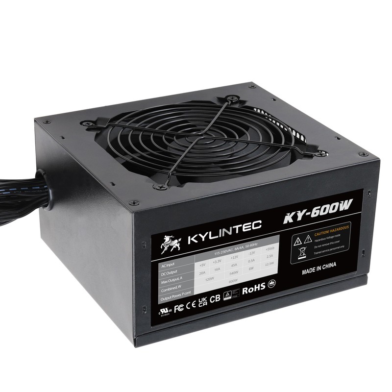 600w Power Supply ATX PSU Non-Modular with 6+2 Pin Connectors,120mm